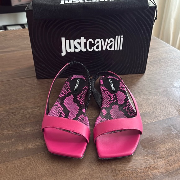 Sandals by JustCavalli, size - US9/39, color - fuchsia - Picture 3 of 7